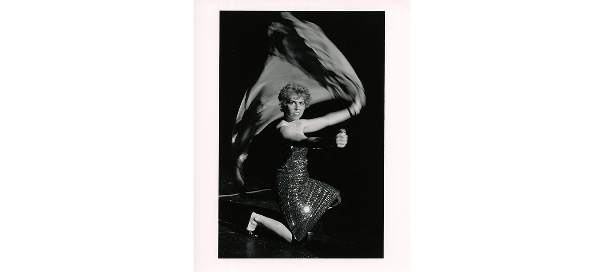 black and white photograph of woman dancing 
