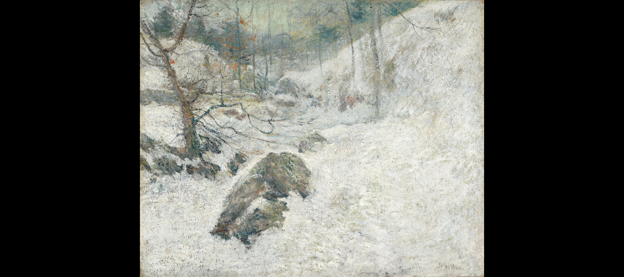 oil painting of a winter scene 