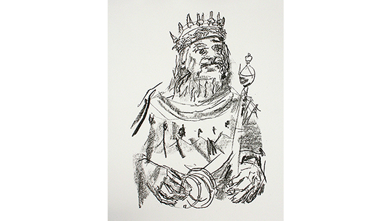 King Lear lithograph Oskar Kokoschka
