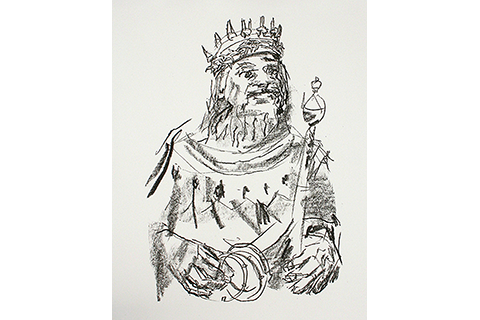 King Lear lithograph Oskar Kokoschka