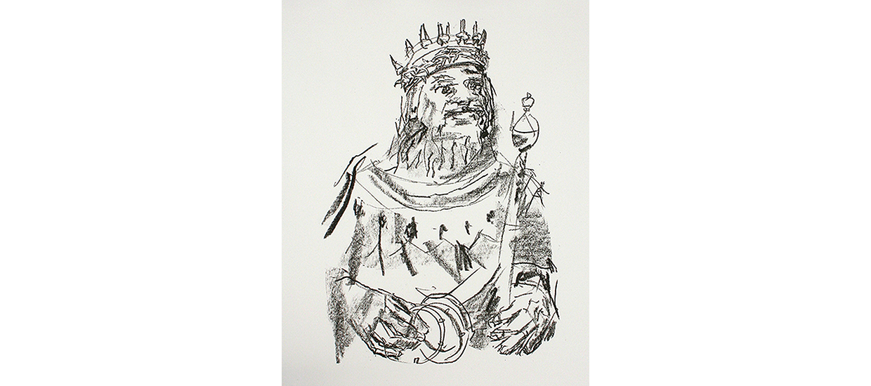King Lear lithograph Oskar Kokoschka