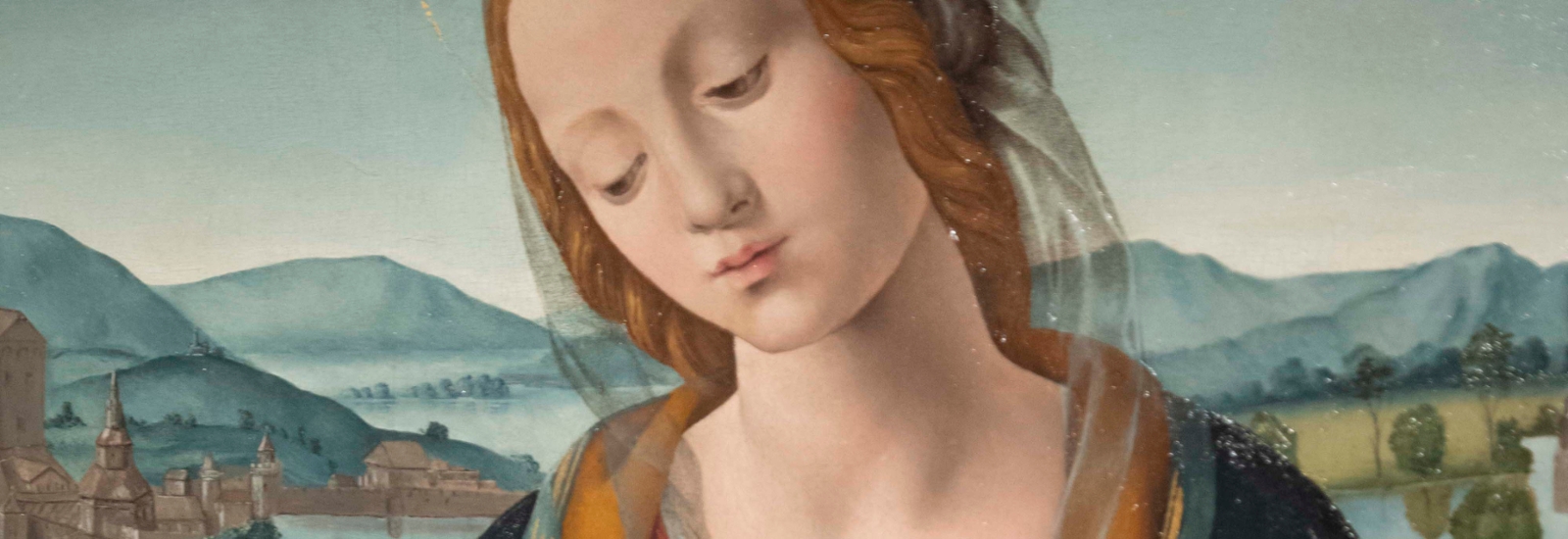 detail of classical painting of the madonna