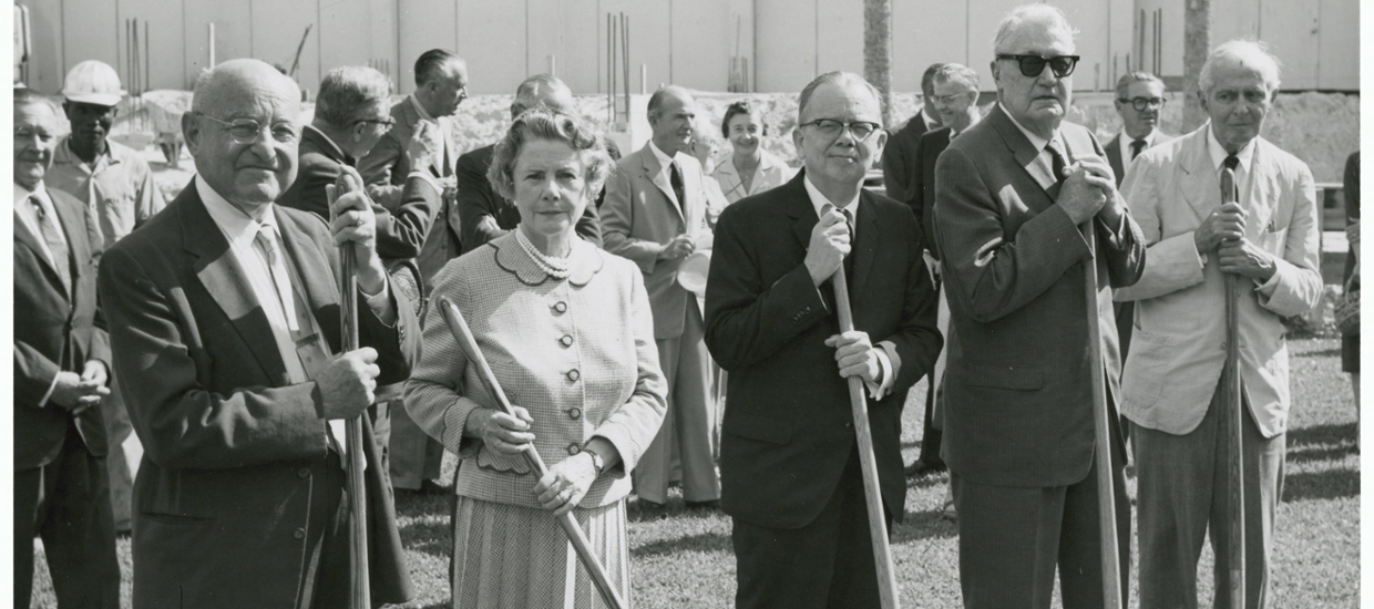 President Pearson and other dignitaries at the groundbreaking ceremony for the original museum